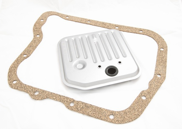 New filter and pan gasket are installed during our Power Flush transmission service